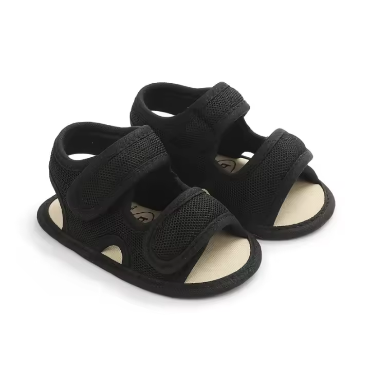 Zapatillas De Verano Para Bebés Niños Y Niños En Color Sólida Transpirables Antideslizantes With Suela Suave Primera Pairs 0-18 Más - 1