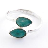 Anillo de plata de Esmeralda ajustable - Ojos de Luna Esoterismo - details 0
