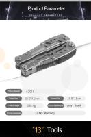 Multi-herramienta Portátil 14 En 1 Pliers Saber Para Camping Y Uso Doméstico Knive De Acero Inoxidable Fodling Blade Herramienta De Bolsillo - details 2
