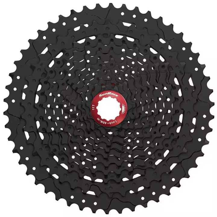 SUNRACE | Cassette MX80 11v  Negro  - El casette de alta calidad CSMX80 de 11 velocidades de SunRace es adecuado para los cuerpos de rueda libre Shimano MTB HG - 1