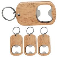 Abrepuertas De Madera Con Cadena Accesorios Para Cerveza En Lata 1/2/4 Piezas Para Barra Cocina Fiestas Llavero Universal - details 2