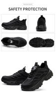Zapatos De Seguridad Para Hombre Ligeros Y Protegentes Zapatillas De Trabajo Transpirables Antipinchazos Sin Metal En La Punta - details 16