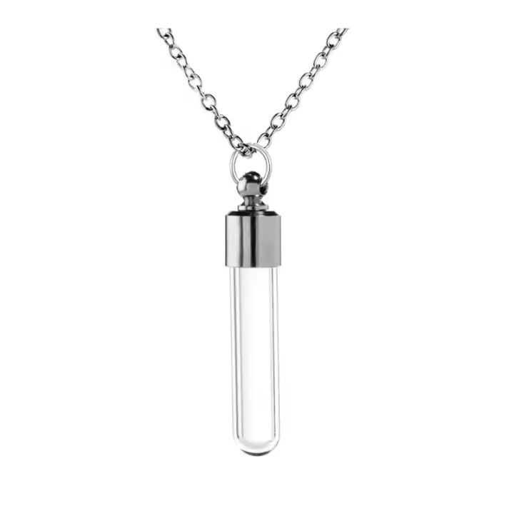 Urnita De Acero Inoxidable Para Ashes Colgante Memoriales Portador De Restos De Animales Pequeños Joyería De Cremación - 1