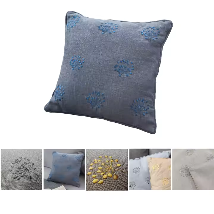 Novotextil - Pack 2 cojines decorativos. Tamaño 45x45. Diseño liso con estampado minimalista. Incluye relleno. - 1