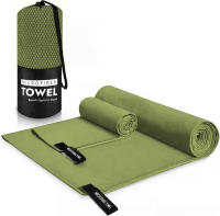Juego De 2 Toallas De Microfibra Sólida Para Gimnasio Viajes Deportes Camping Playa Toalla De Baño Super Absorbente Secado Rápido - details 9