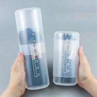 Organizador De Maquillaje Con Tapa Y Ajuste De Altura 1PC Copo De PVC Transparente Para Almacenamiento Y Exhibición De Cepillos De Maquillaje Protección Contra Polvo - details 0