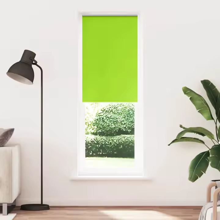 Estor Enrollable Opaco hojas verde 70x210 cm Tela Ancho 65,7 cm - 1
