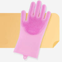 Guantes De Baño Para Mascotas Perros Y Gatos Con Masaje Limpieza De Pelaje Eliminador De Pelos Silicona Plástico Origin China - details 5