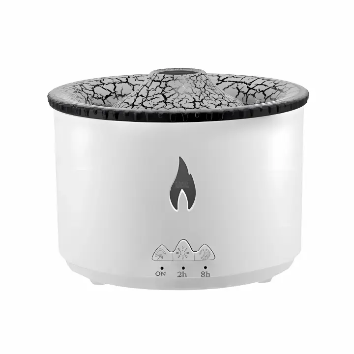 Humidificador Ultrasónico Volcán con Difusor de Aceite Esencial de Aromaterapia y Luz de Llama - 3 Temporizadores y Atmósfera - 1