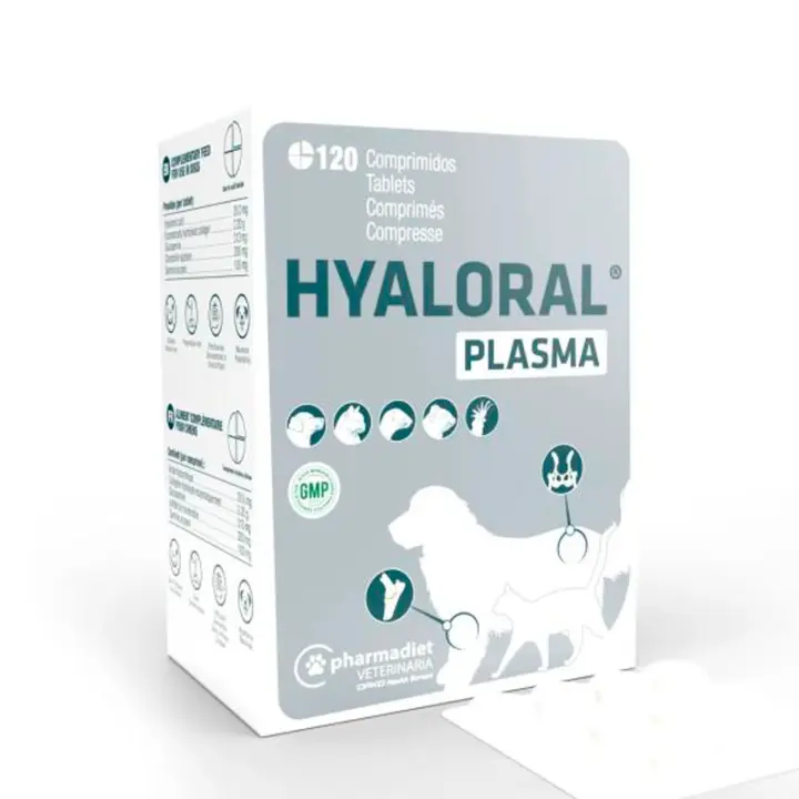 Hyaloral Plasma Comprimidos para Perros y Gatos 120 COMPRIMIDOS - 1