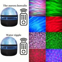 Luz De Galaxia Del Norte LED Con Patrón De Agua Luz De Cielo Estrellado Control Remoto Aurora Proyección USB Plug-in Bola Mágica Para Escenario KTV - details 5