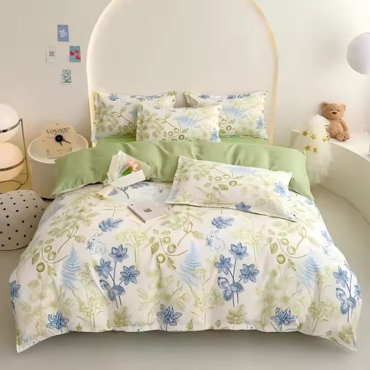 Juego de Funda Nórdica 4 Piezas de Algodón Alta Calidad Juego de Ropa de Cama- Dibujo Elegante - Varios Tamaños Disponibles - 1