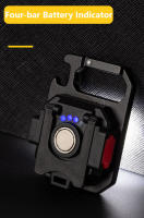 Linterna LED Multifuncional Miniatura Con Llavero Luz De Trabajo COB Recargable Por Tipo-C Torcha De Bolsillo Para Camping Al Aire Libre Emergencias - details 6