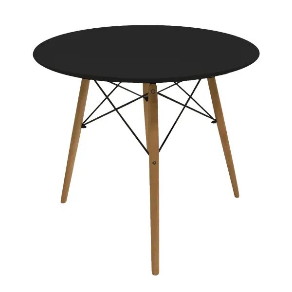 Mesa Redonda Dinamarca - patas madera - Tapa DM. - 1