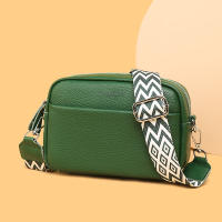 Bolso cruzado de piel auténtica para mujer, bandolera de diseñador de lujo, Color sólido, 100%, 2023 - details 9