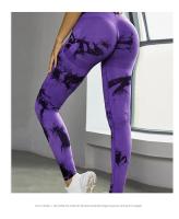 Leggings De Yoga Para Mujer Cintura Alta Sin Costuras Tie Dye Scrunch Butt Levantador Talla Elástica Pantalones De Yoga De Nylon Y Spandex - details 19