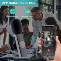 Micrófono Lavalier Inalámbrico Portátil Para iPhone Y Android Grabación De Audio Y Video Mini Mic Con Batería De Longa Vida Transmisión De 10M - details 2