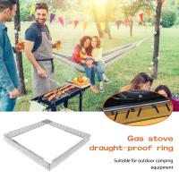 Escudo Antiviento Para Estufa De Gas Portátil Para Camping Y Picnic Con Soporte De Acero Inoxidable Desmontable Y Durable Para Cocinar Al Aire Libre - details 5