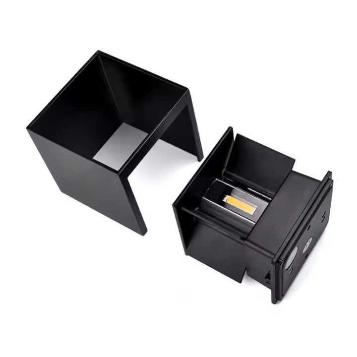 Aplique de pared interior/exterior, luz LED exterior impermeable, 12w, luz blanca, negro - 1