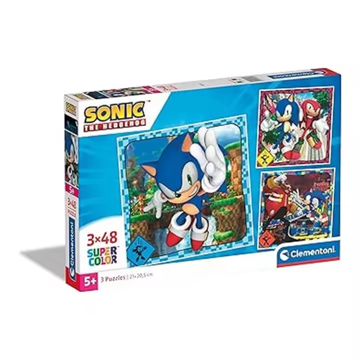 Clementoni Sonic 3 Supercolor Puzzles 3x48 Piezas 25320 - 1