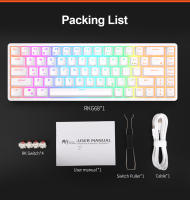 Teclado Mecánico RK Royal Kludge RK837 Tri-mode BT 5.0/2.4G/USB-C 68 Teclas RGB Backlit Hot-swappable Para Gamer Con Conexión Inalámbrica Y Cable - details 10