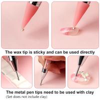 Kit De Decoración Para Uñas DIY Con Herramienta De Recogida De Strass Y 2 Tiras De Cera Adicional 2PCS Dual-Ended Manicure - details 7