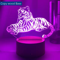 Luz Nocturna LED De Acrílico 3D Tigre Figura Para Dormitorio De Niños Luz De Sueño Decoración Para El Hogar Lámpara De Mesa Regalos - details 7