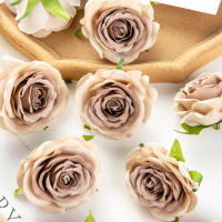 100Pcs Flores Artificiales Rojas De Seda 7cm Para Scrapbooking Decoración Navideña Casera Arreglo De Rosas Para Bodas Y Fiestas DIY - details 16