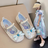 Sandalias Para Niñas De Cuero Glitón Y Diamantes Con Lazo Azul Y Rosa Antideslizantes Tallas 3-12 Años Zapatos Sencillos Para Bebés - details 9