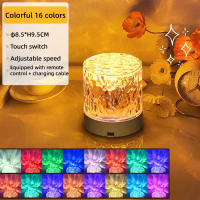 Lámpara De Mesa LED Cristal Proyector De Luz Rosa 16/3 Colores Ajustable Táctil Romántico Atmósfera Diamante Luz Nocturna USB - details 11
