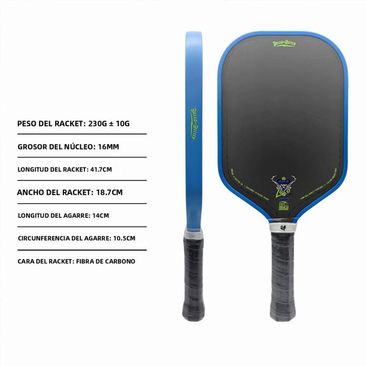 Pala De Pádel Pickleball 2026 Bread And Butter Loco Elongated Aprobada Por USAPA Core De Espuma Dual-Densidad 16mm Hybrido CFC T700 Fibra De Carbono