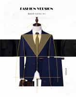 Traje Formal Para Hombre S-6XL Con Chaleco Y Pantalones Traje De Novia Elegante Para Trabajo Y Oficina En Color Sólido Talla Slim Material Poliéster Y Viscosa - details 10