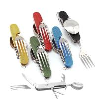Juego De Utensilios De Camping Plegable Multi Funcional Cuchillo Fork Cuchara Para Actividades Al Aire Libre Deportes Picnic Viaje - details 0