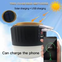 Luz de camping recargable, Luz LED solar recargable, recargable Luz inalámbrica, Agua Integrada de 2500 mAh, Agua IPX6 resistant to, 5 Modos de trabajo, para camping, Cueva, melocotón, color Negro - details 1