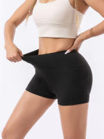 Shorts De Yoga Para Mujer De Cintura Alta Escultora Quick-Dry Transpirable Estilo Deportivo Para Correr Ciclar Yoga Fitness - details 3