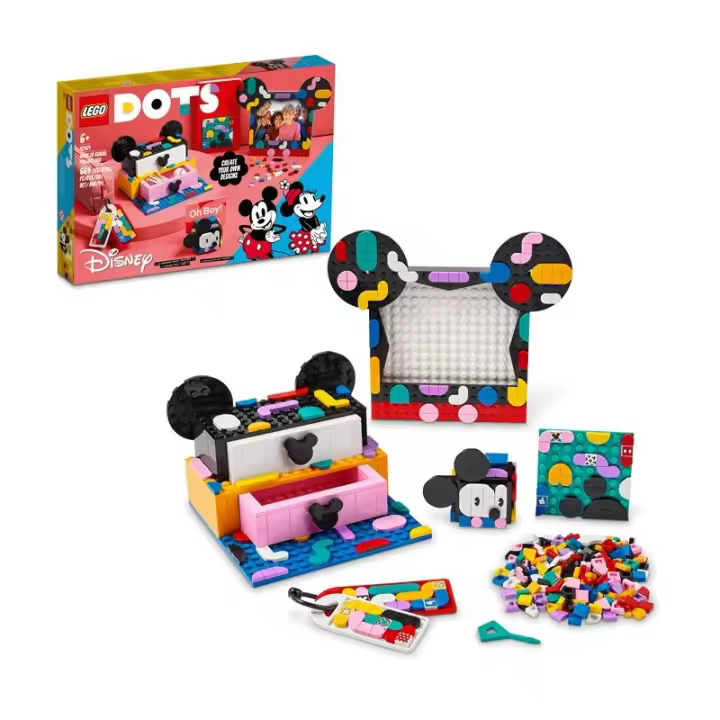 LEGO DOTS 41964 Mickey Mouse y Minnie Mouse: Caja de Proyectos de Vuelta al Cole edad 6+ número de piezas 669 23L41964 - 1