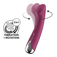 SATISFYER SPINNING G-SPOT 1 VIBRADOR Y ROTADOR COLOR ROJO DILDO JUGUETES SEXUALES - details 0