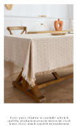 Mantel De Lino Y Algodón Rustico Para Hogar Y Bodas Con Borlas Ideal Para Comedor Cocina Picnics Y Fiestas Estilo Rústico Farmhouse - details 2