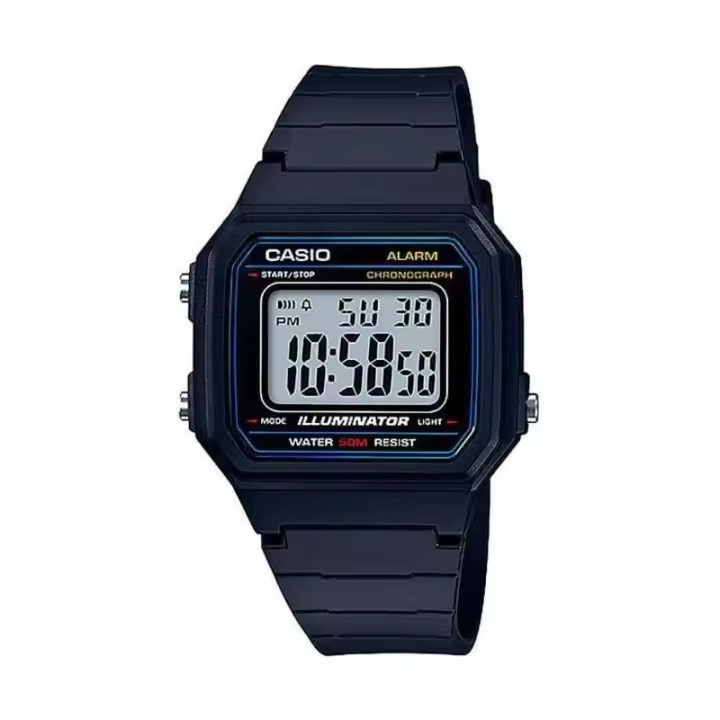 Reloj Casio W-217H-1A Reloj Digital caja negra para Hombre con Correa de Resina W217H1A - 1