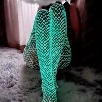 Medias De Red Noctilucencia Para Mujer Estilo Club Fiesta Mesh Pantimedias De Nylon Luminoso Con Agujeros Al Aire 1pcs - details 2