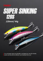 Señuelo De Pesca Noeby 120mm 44g Pesado Para Gran Caída Lanzamiento Lejano Minnow Artificial Duro Para Pesca En Agua Salada Pesca De Mar Bass - details 0