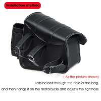 Bolsas De Silla Para Motocicleta De Cuero PU Con Portabotellas Impermeable Universal Para Cruiser Custom Cafe Racer Equipaje - details 1