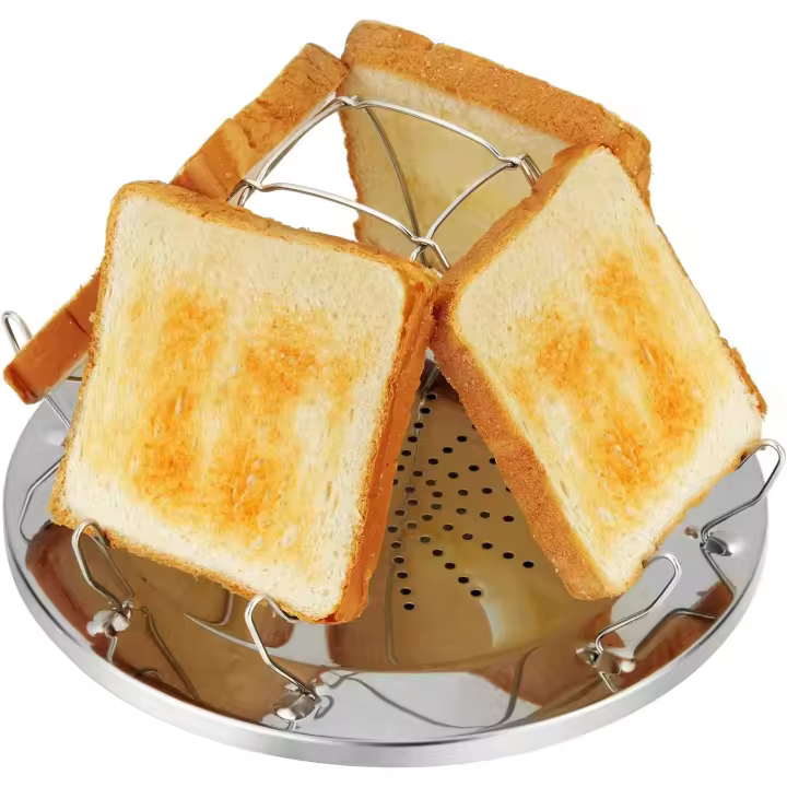 Tostadora de Camping Plegable | Bandeja Porosa | Tostadora de Sartén para Familia | Estua de Gas Al Aire Libre | Cocina de Picnic Plegable - 1