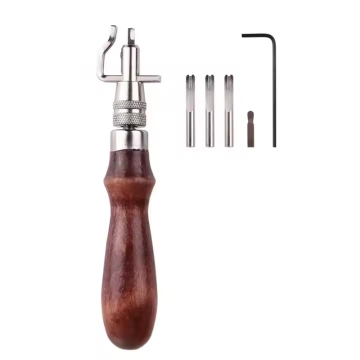 Herramienta Multifuncional De Piel Profesional 7 En 1 Para Manualidades Y Costura Ajustable Con Ranuras Y Pliegues Para DIY - 1