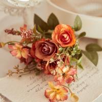 Bouquet De Rosas De Té De Seda Flor Artificial Vintage Peonia Para Boda Decoración De Casa Fiesta De Mesa Regalo De Día De La Madre - details 4