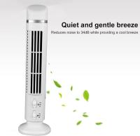 Ventilador de Torre sin Aspas, Silencioso, portátil, ostilante de 90 Grados, USB, ventilador de escritorio, ventilador de refrigeración Eléctrico Silencioso de 34 dB with Luz para el hogar, dormitorio, oficin (Blanco) - details 2