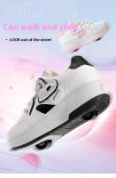 Zapatos De Caminar Con Cordones Y Transpirables Para Niñas 2024 Patinetas Deportivas Retráctiles Para Estudiantes Mujeres En Exteriores Material Superior De Cuero Suela TPR Tamaño True Fit Para Edad 7-13 - details 3