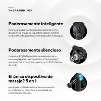 THERABODY THERAGUN PRO - Pistola de Masaje Profesional para Alivio del Dolor y Recuperación Muscular Superior, Motor Silencioso, Rutinas Integradas, 6 Cabezales Intercambiables, Mejora Movimiento y Sueño, Masajeador Corporal de Percusión - details 0