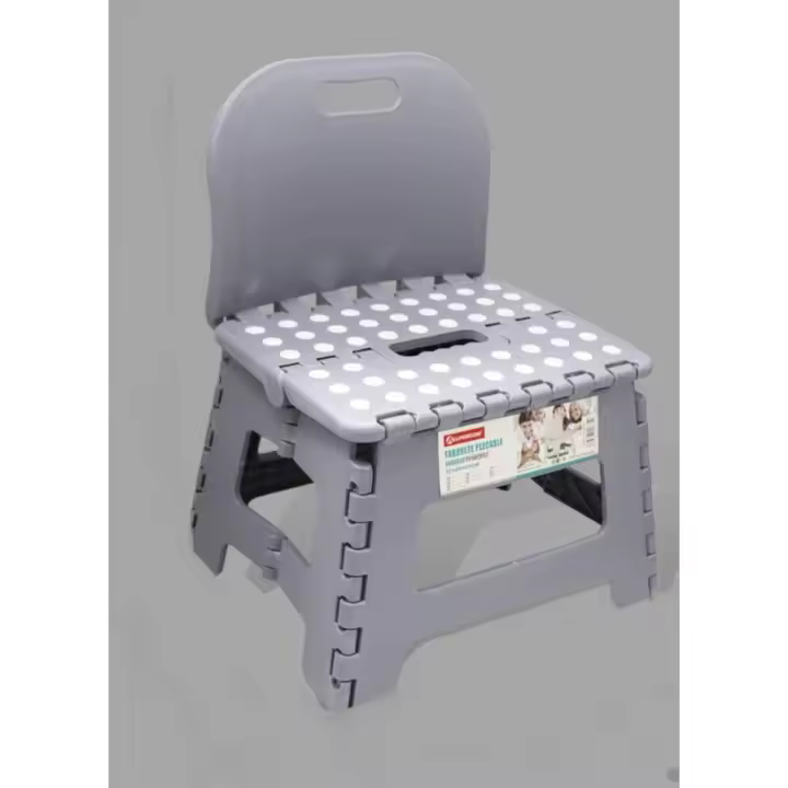 Taburete Plegable Seguridad multiuso  22x29x43cm, Silla Plegable De Plástico taburete De Baño Antideslizantes Fácil De Llevar Duradero, negro gris blanco 3 colores para elegir. - 1