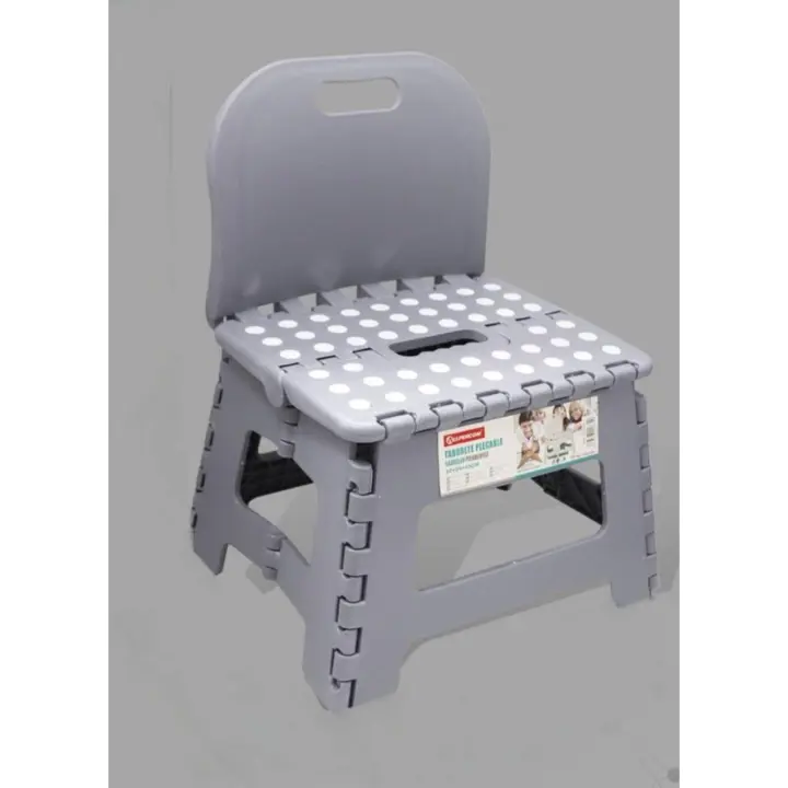 Taburete Plegable Seguridad multiuso  22x29x43cm, Silla Plegable De Plástico taburete De Baño Antideslizantes Fácil De Llevar Duradero, negro gris blanco 3 colores para elegir. - 1